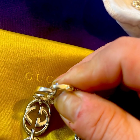 Gucci Britt Sterling interlocking Double G station bracelet - Picture 3 of 4